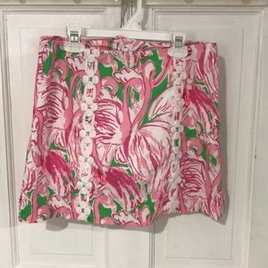 Flamingo patterned skirt